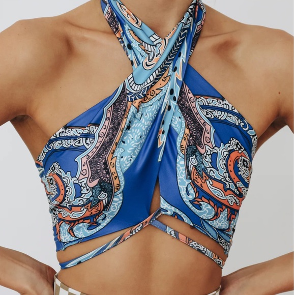 Wrap Halter Top - Picture 1 of 3